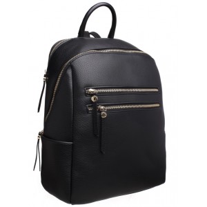 Black Multi Zip Pocket Backpack